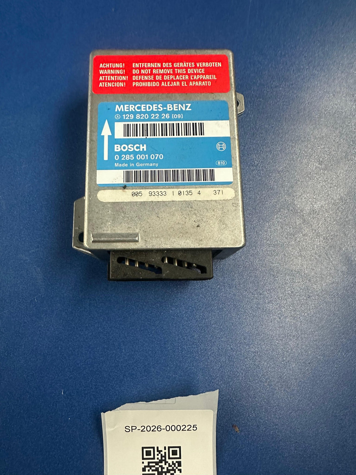 Original Mercedes R129 Airbag Steuergerät A1298202226 Bosch 0285001070 – SP-2026-000225 – Ansicht 2